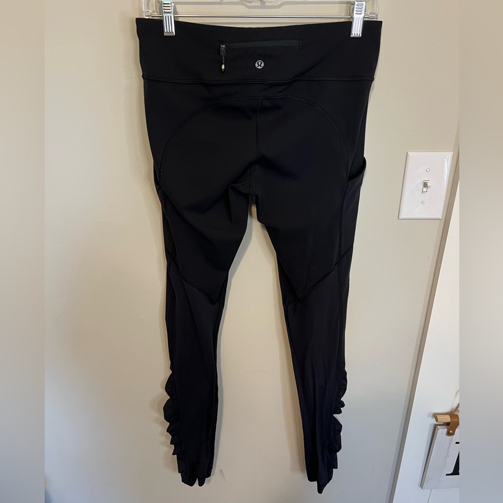 Lululemon Speed Tight Black High Rise Leggings with Pockets and Ruched Ankles - Picture 9 of 10